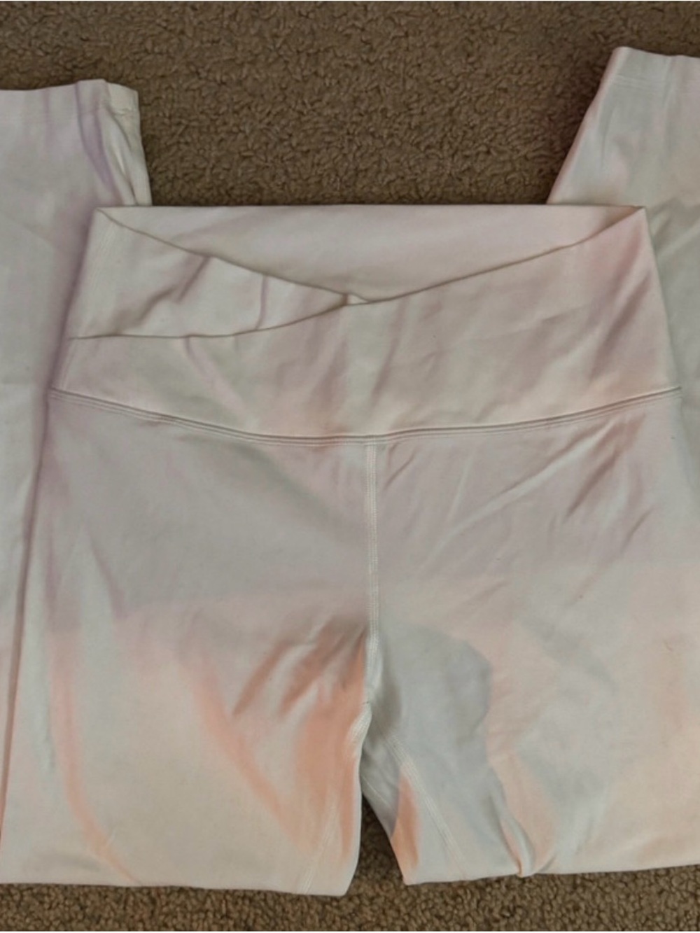 Women's High-Waist White Active Leggings